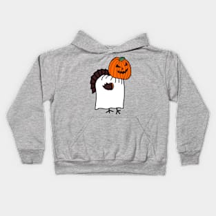 FRONT and BACK Halloween Horror Thanksgiving Turkey Kids Hoodie